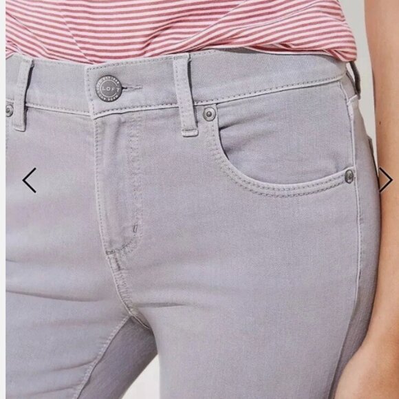 NEW, LOFT Curvy High Waist Skinny Tie Dye Dip Jeans - Picture 7 of 16